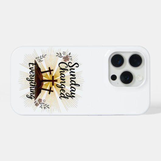 Sunday change Everything Christian Phone Case iPhoneケース (裏面横)