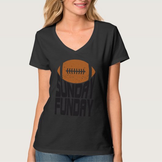 Sunday Funday Football Quote for Sport  4 Tシャツ (正面)