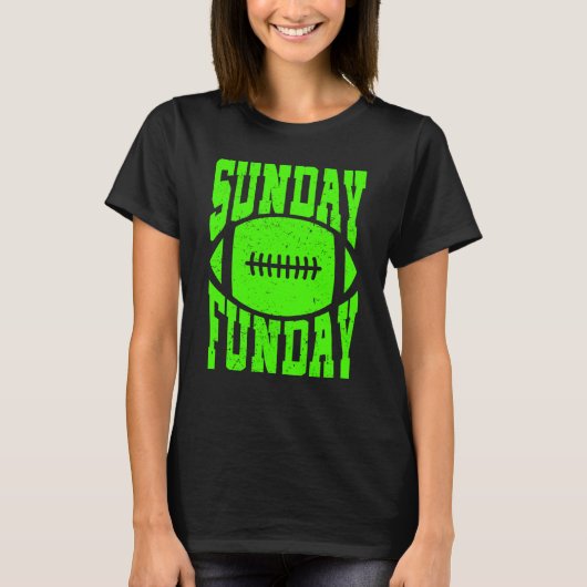 Sunday Funday Football Quote for Sport  5 Tシャツ (正面)