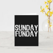 Sunday Funday Football T Shirt  カード (黄色い花)