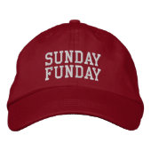 'Sunday Funday' Football Weekend, Golf Course Gift 刺繍入りキャップ (正面)