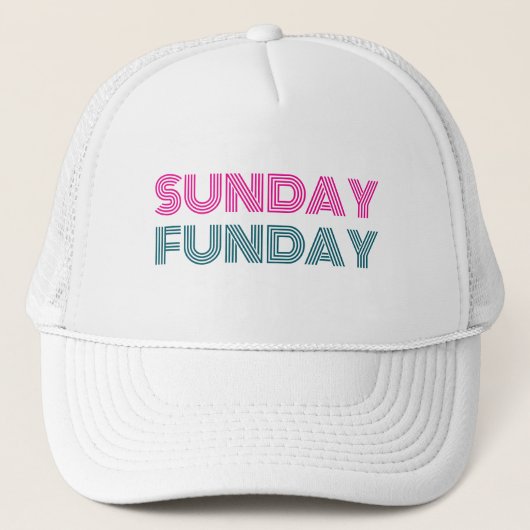 Sunday Funday Funny Personalize キャップ (正面)