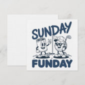 Sunday Funday Golf Funny Golfing Golfers Retro 招待状 (正面/裏面)