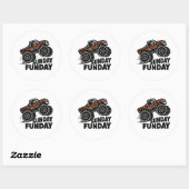 Sunday Funday Gorilla Monster Truck Funny Sticker ラウンドシール (シート)