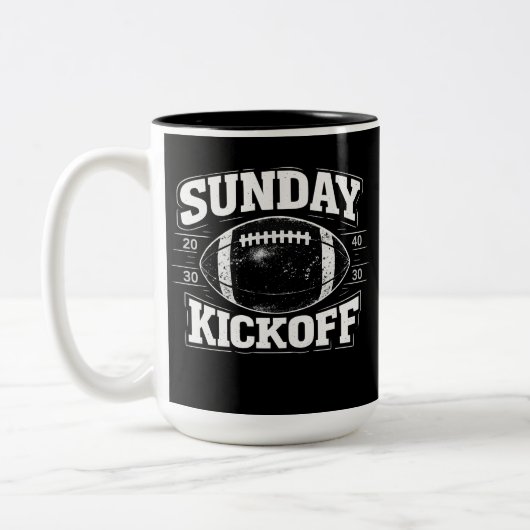 Sunday Kickoff Football ツートーンマグカップ (左)