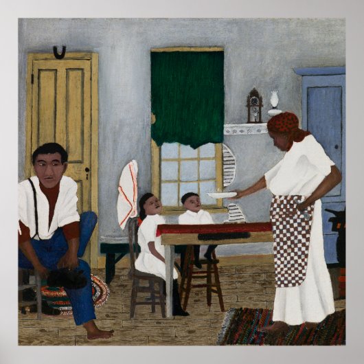 Sunday Morning Breakfast -Horace Pippin ポスター (正面)