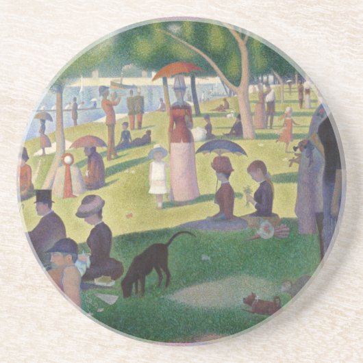 Sunday on La Grande Jatte Seurat Painting コースター (正面)