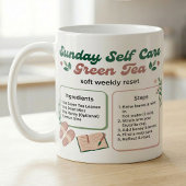 Sunday Reset Green Tea Calm Ritual コーヒーマグカップ