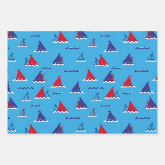 Sunday Sail Dark ラッピングペーパーシート (正面3)