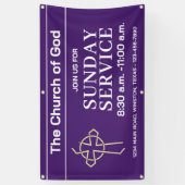 Sunday Service Church Banner With Your Logo 横断幕 (縦)