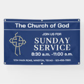 Sunday Service Church Banner With Your Logo 横断幕 (横)