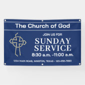 Sunday Service Church Banner With Your Logo 横断幕 (横)
