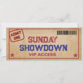 Sunday Showdown VIP Football Party Ticket 招待状 (正面)