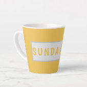 Sunday Today - ミニマル コーヒーマグ デザイン カフェラテマグ (左アングル)