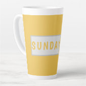 Sunday Today - ミニマル コーヒーマグ デザイン カフェラテマグ (左アングル)