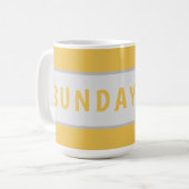 Sunday Today - ミニマル コーヒーマグ デザイン コーヒーマグカップ (正面左)