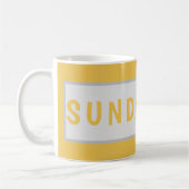 Sunday Today – Minimal Coffee Mug Design コーヒーマグカップ (左)
