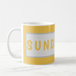 Sunday Today – Minimal Coffee Mug Design コーヒーマグカップ