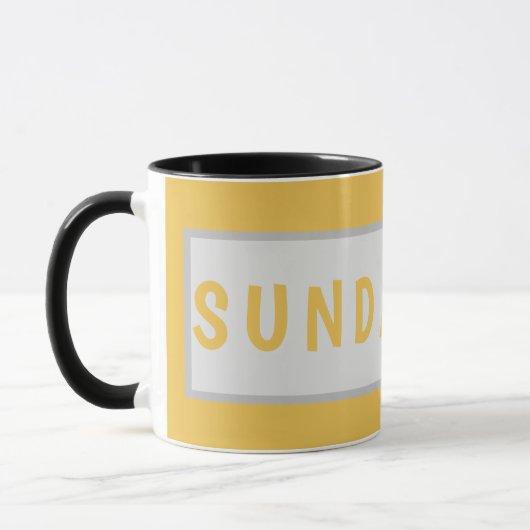 Sunday Today – Minimal Coffee Mug Design マグカップ (左)