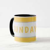 Sunday Today – Minimal Coffee Mug Design マグカップ (正面左)