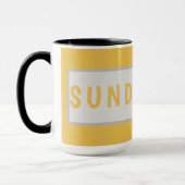 Sunday Today – Minimal Coffee Mug Design マグカップ (左)