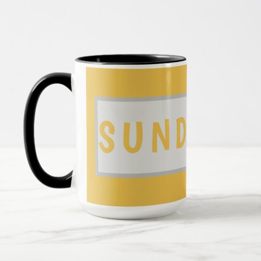 Sunday Today – Minimal Coffee Mug Design マグカップ (左)