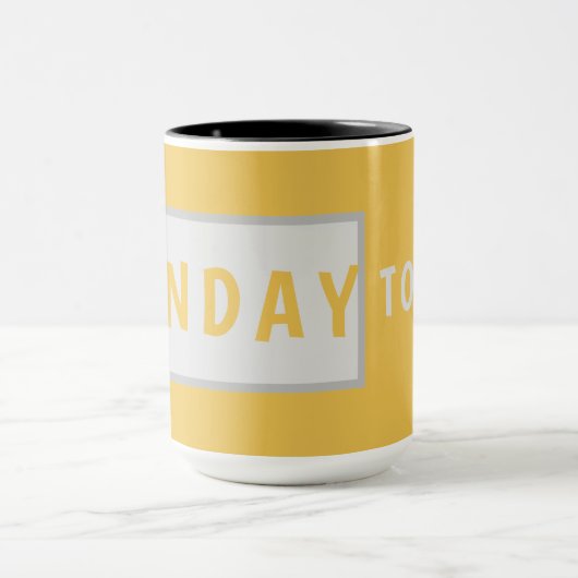 Sunday Today – Minimal Coffee Mug Design マグカップ (中央)
