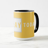 Sunday Today – Minimal Coffee Mug Design マグカップ (正面右)