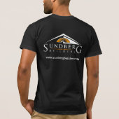 Sundbergの建築者(黒で) Tシャツ (裏面)