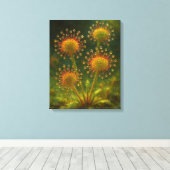 Sundew: Toxic Elegance Impressionist Art キャンバスプリント (インサイチュ (ウッドフロア))