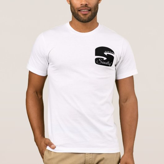 Sundlofのギターのロゴのティー Tシャツ (正面)