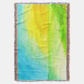 "Sundown Borderline"水彩 スローブランケット (正面縦)
