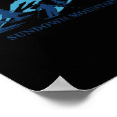 Sundown Mountain Iowa Ski Resort Skiing Skier ポスター (角)