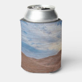 Sundown Over Sand Dunes On Wood Grain Photo  缶クーラー (缶裏面)