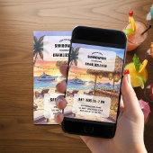 Sundowner Beach Bar Yacht Sunset 30th Party 招待状