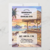 Sundowner Beach Bar Yacht Sunset 30th Party 招待状 (正面)