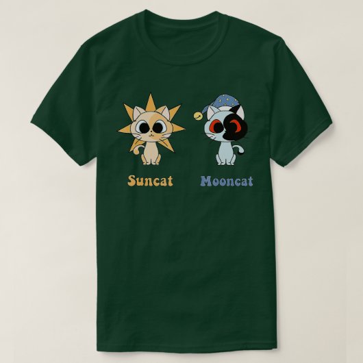 SundropとMoondropはFnaf Security Breach catsとして Tシャツ (デザイン正面)
