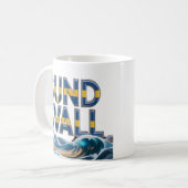 Sundsvall Artistic Ocean Waves Ceramic Mug コーヒーマグカップ (正面左)