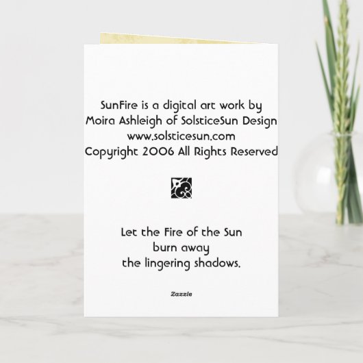 SunFire カード (裏面)