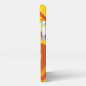 Sunflare Waves抽象芸術iPhoneケース iPhoneケース (左側面)