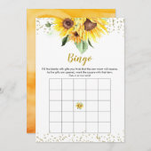 Sunflowerは途中のベビーシャワービンゴゲーム 招待状 (正面/裏面)