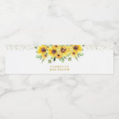 Sunflowerは途中の赤ちゃんシャワー水ボトル ペットボトルラベル (シングルラベル)