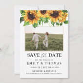 Sunflower写真カードで日付を保存 セーブザデート (正面)