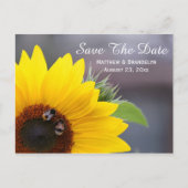 Sunflower日付のポストカ結婚ードを保存 案内ポストカード (正面)