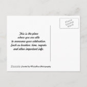 Sunflower日付はがきを保存 案内ポストカード (裏面)