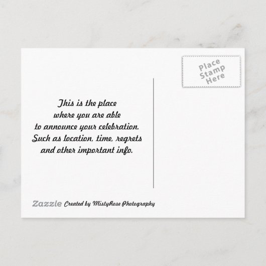 Sunflower日付はがきを保存 案内ポストカード (裏面)