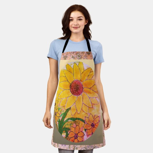 Sunflower  エプロン (着用した状態)