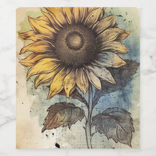 Sunflower ワインラベル (シングルラベル)