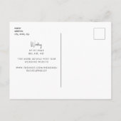 Sunflower 救 Our Date Black結婚's Black Announ 案内ポストカード (裏面)