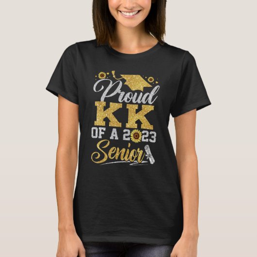 Sunflower 2023 Proud kk Of A 2023 Senior Graduatio Tシャツ (正面)